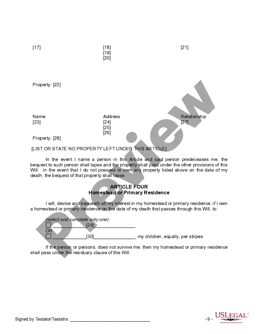 Preview Mutual Wills Package of Last Wills and Testaments for Man and Woman living together not Married with Adult Children