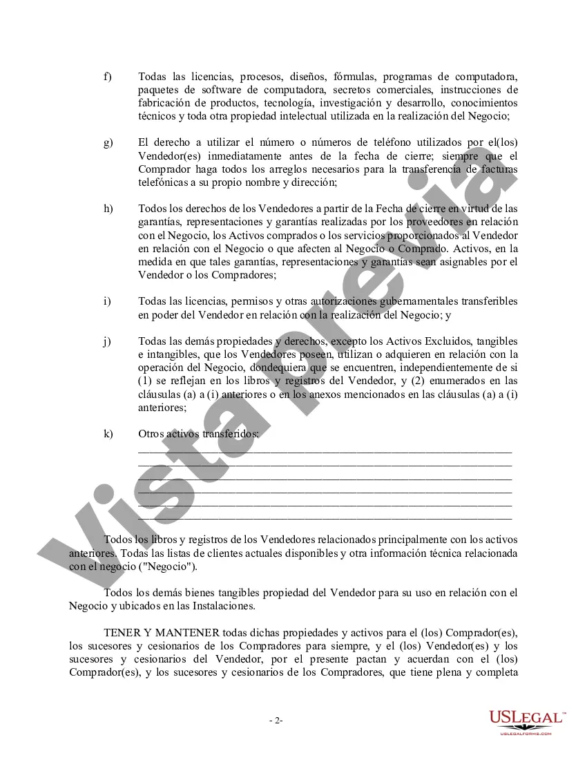 Preview Factura de venta en relación con la venta del negocio por parte del vendedor individual o corporativo