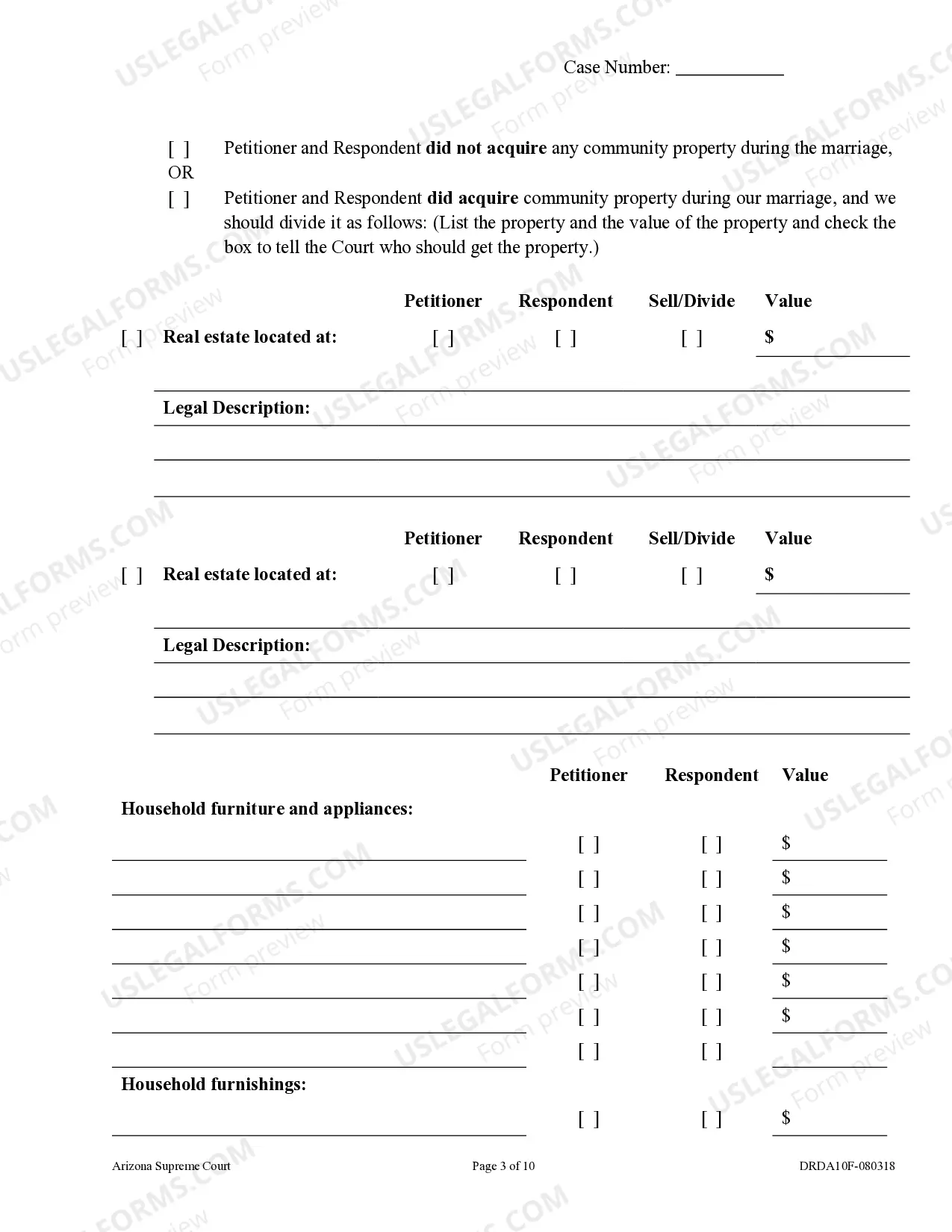 Preview Petition for Dissolution of Marriage - Divorce for People with No Children or Adult Children