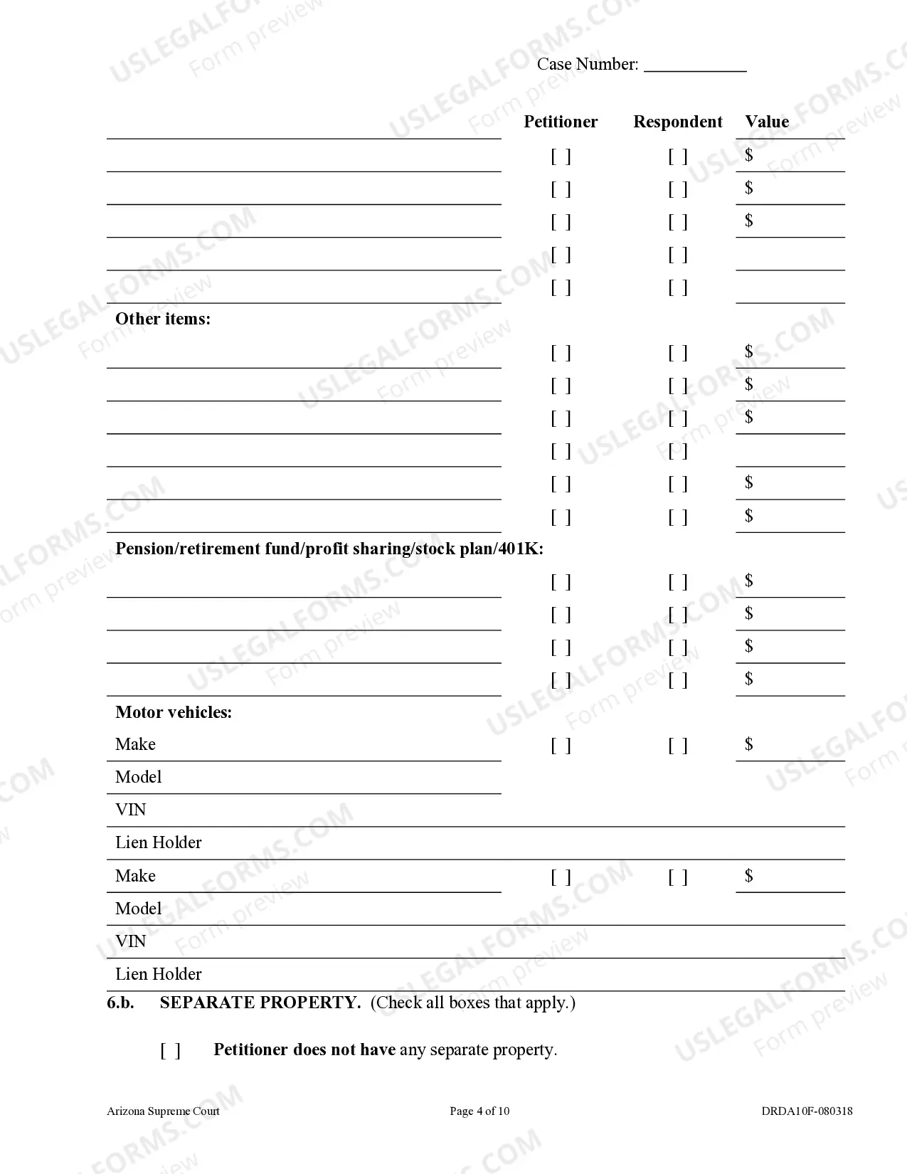 Preview Petition for Dissolution of Marriage - Divorce for People with No Children or Adult Children
