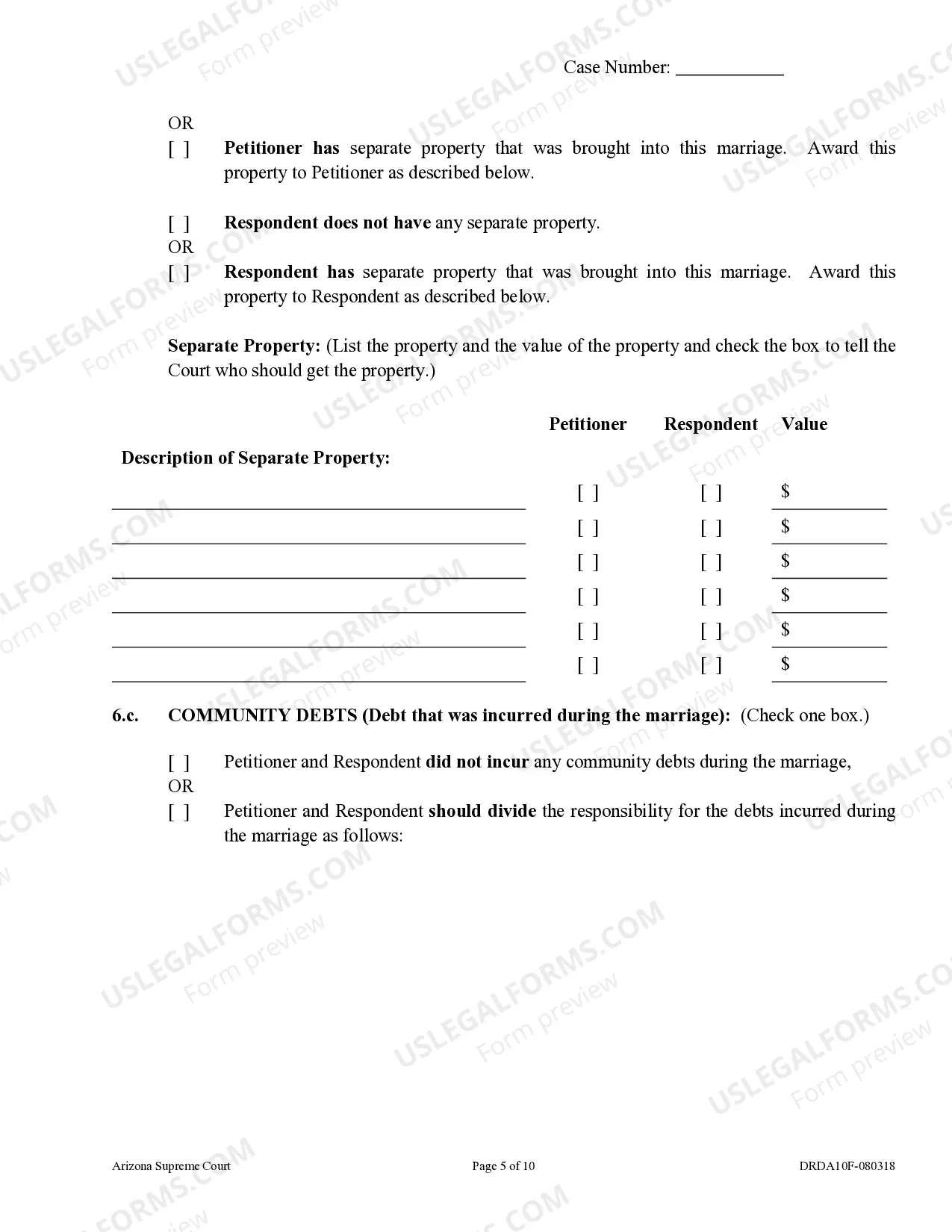 Preview Petition for Dissolution of Marriage - Divorce for People with No Children or Adult Children