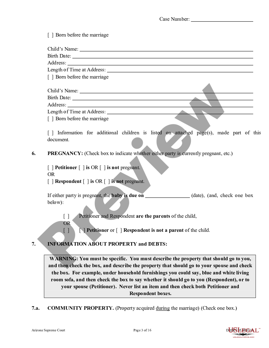 page 2 Petition for Dissolution of Marriage with Children - Divorce preview