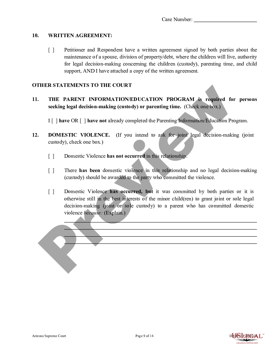 page 8 Petition for Dissolution of Marriage with Children - Divorce preview