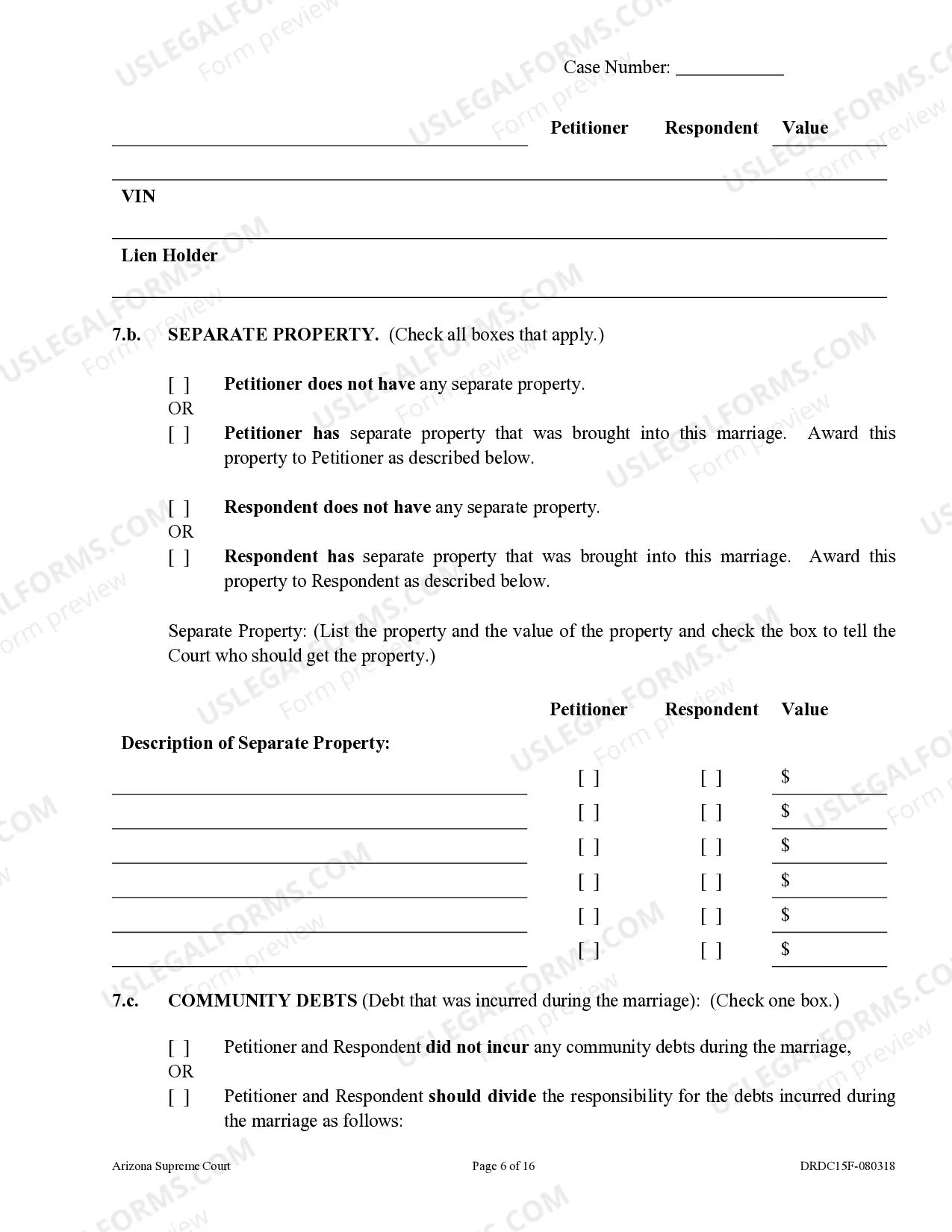 Preview Petition for Dissolution of Marriage with Children