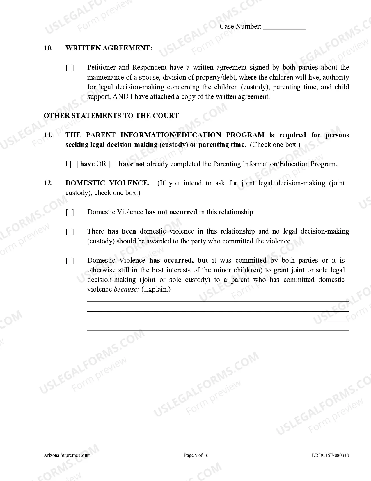 Preview Petition for Dissolution of Marriage with Children