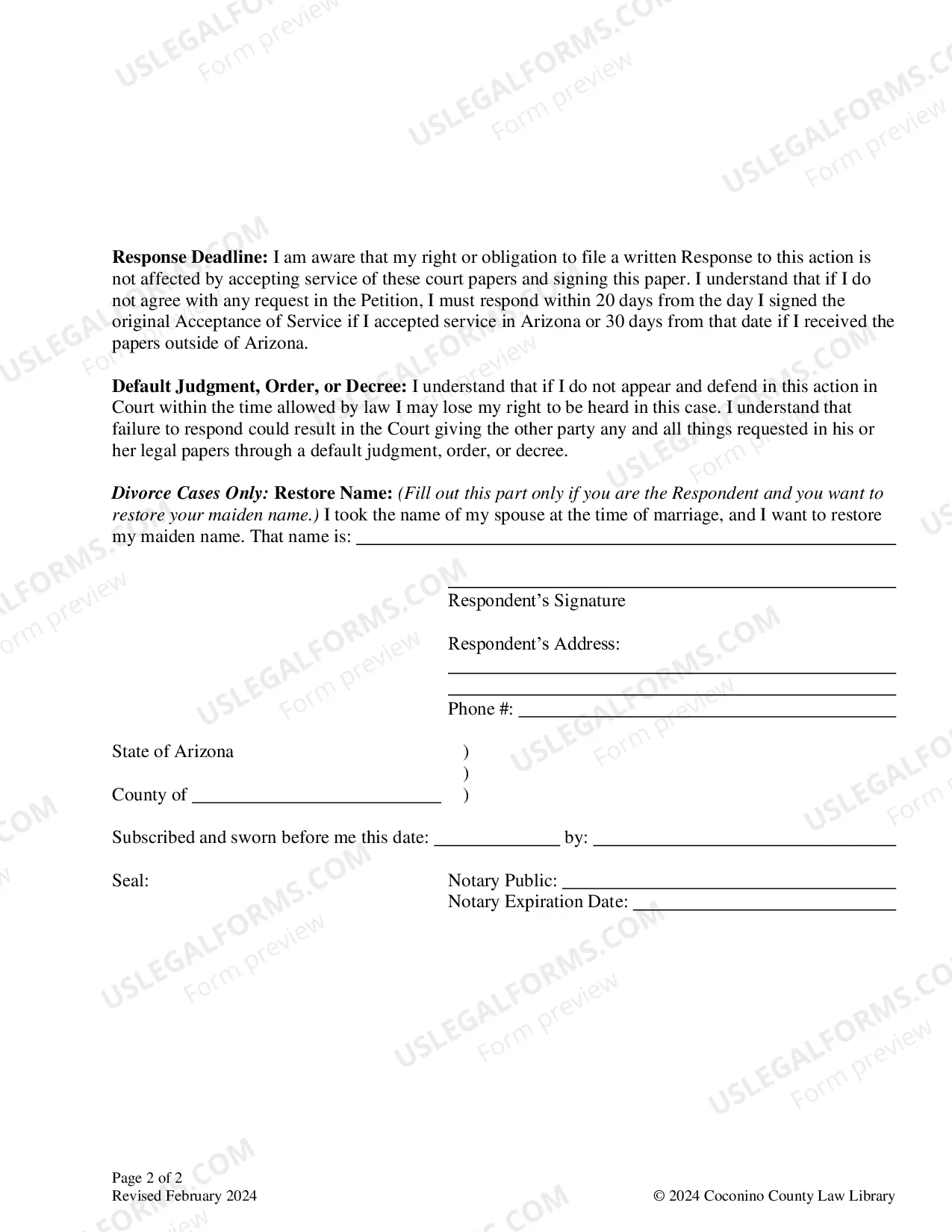 Preview Serving Papers on the Other Party Packet