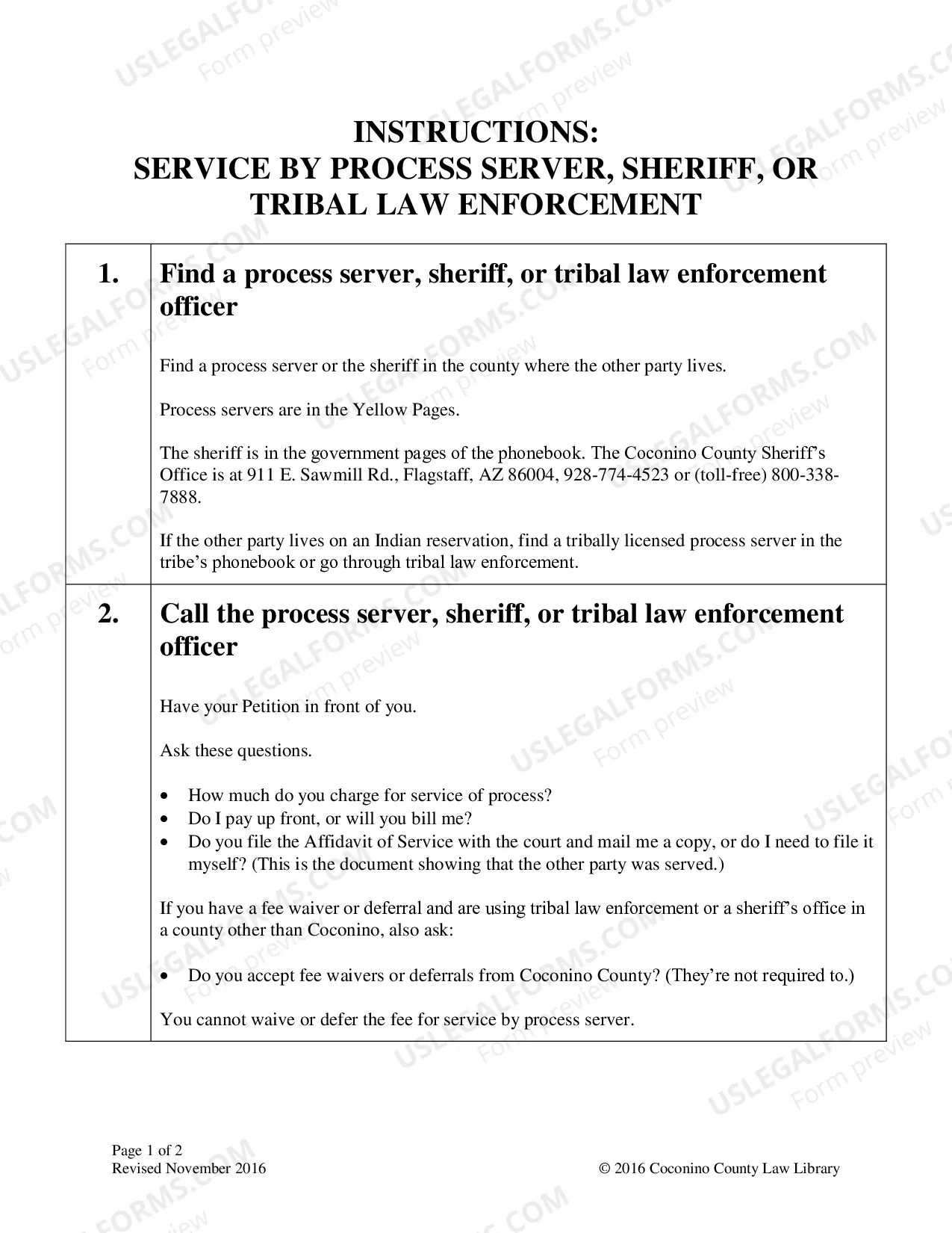 Preview Serving Papers on the Other Party Packet