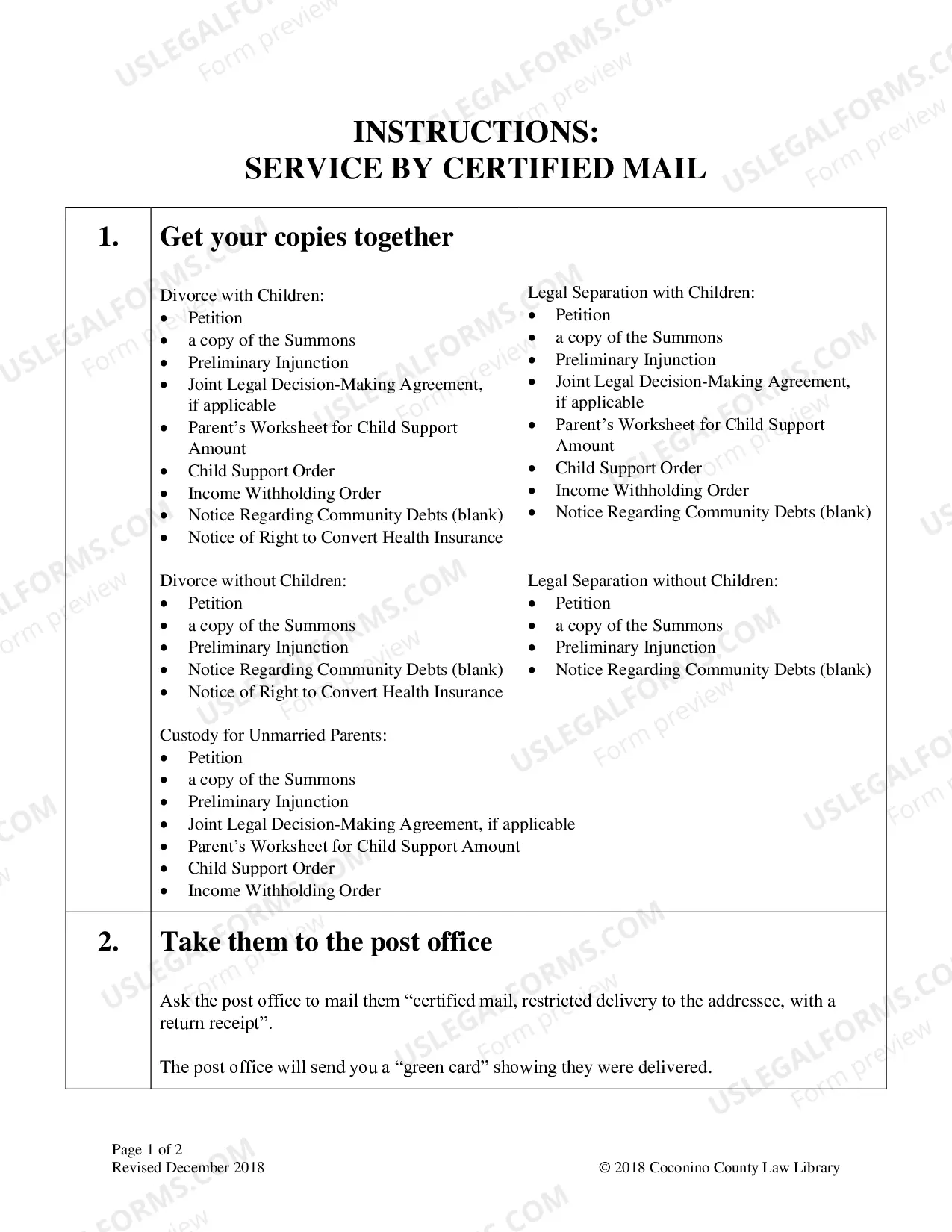 Preview Serving Papers on the Other Party Packet