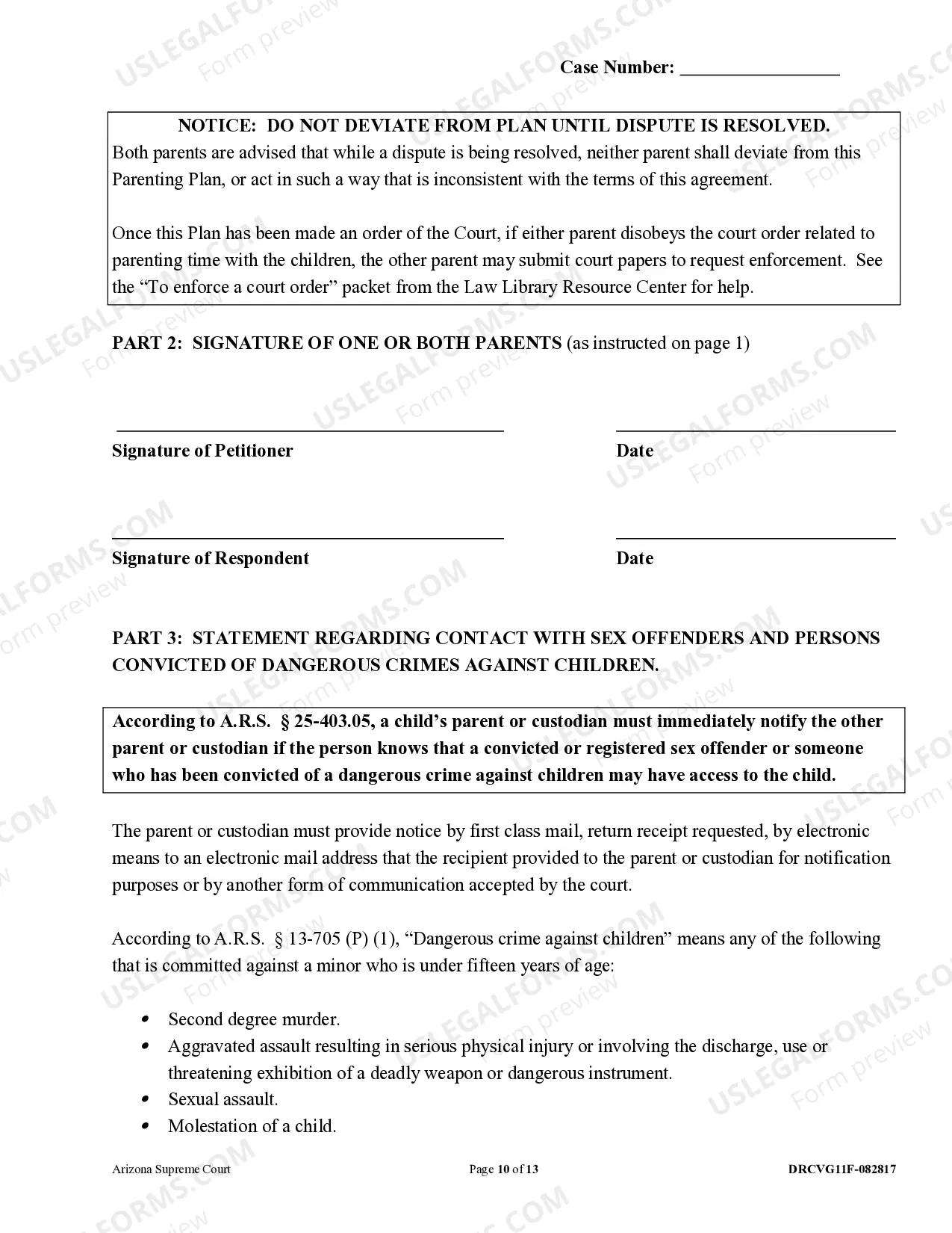 Preview Parenting Plan - Joint Custody or Sole Custody