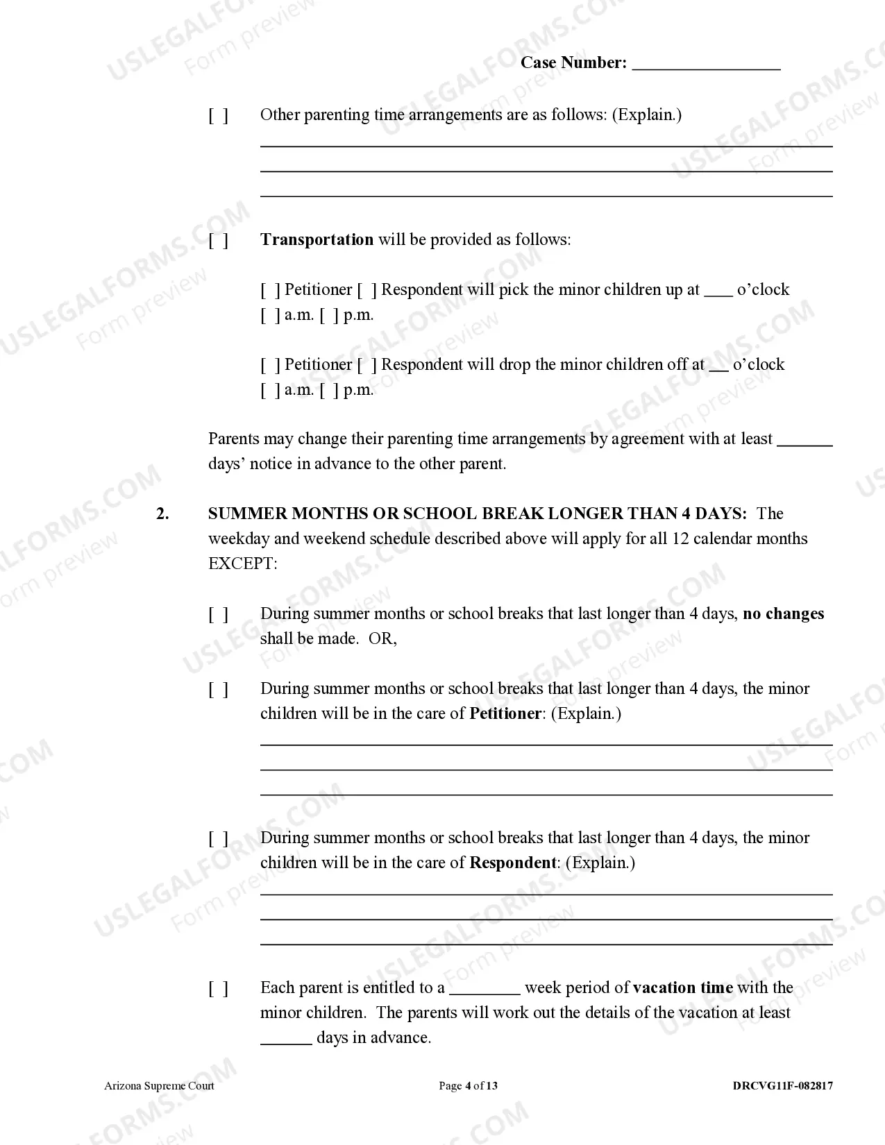 Preview Parenting Plan - Joint Custody or Sole Custody