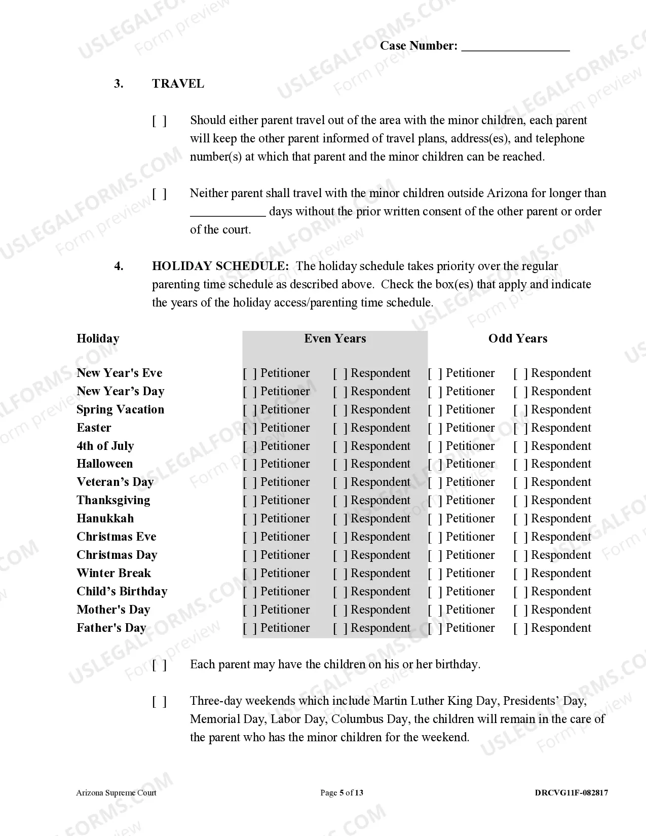 Preview Parenting Plan - Joint Custody or Sole Custody