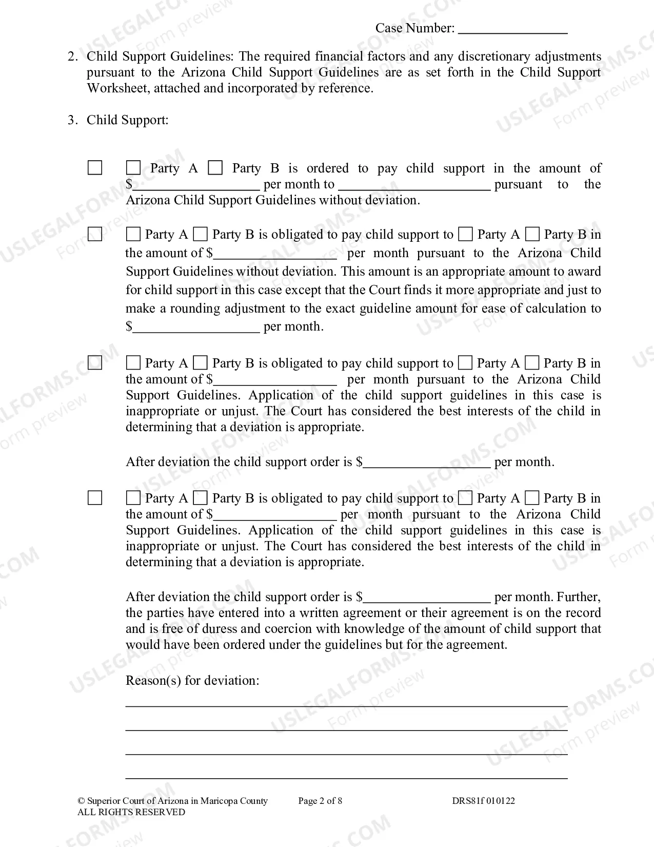 Preview Child Support Order
