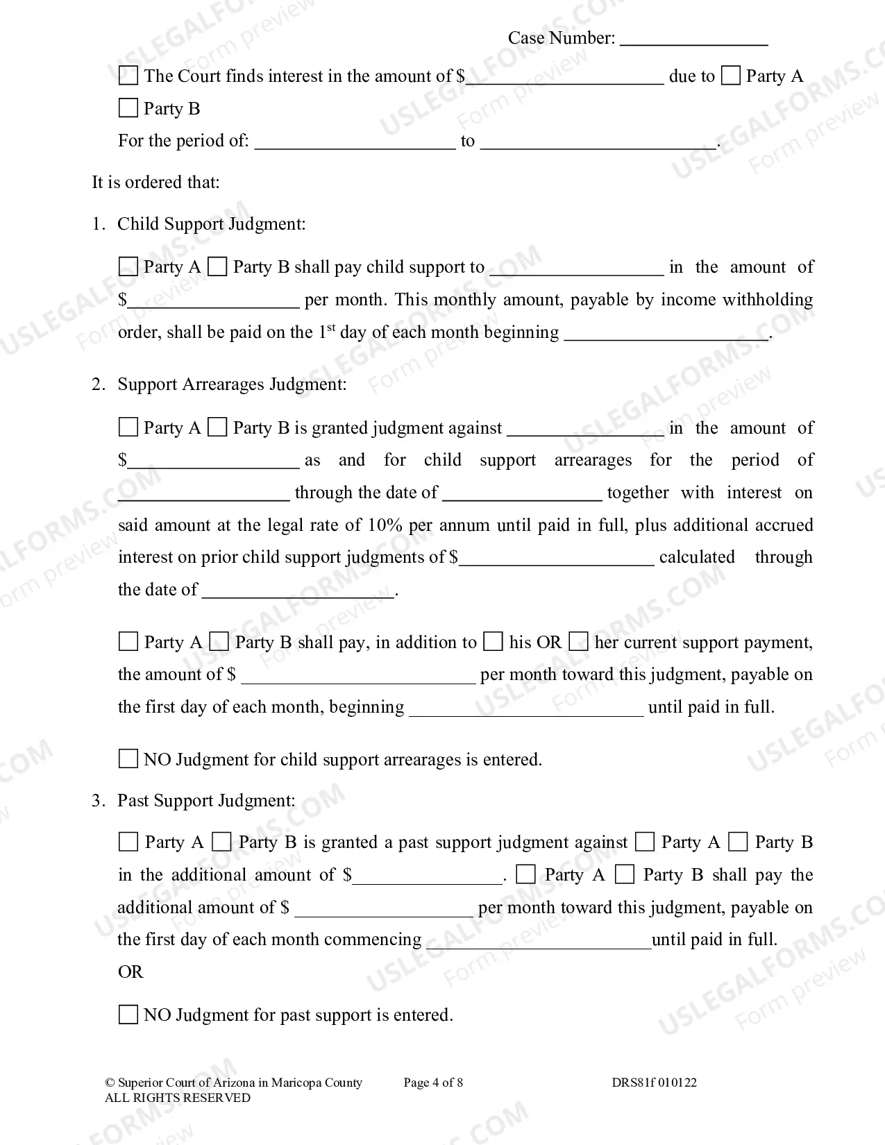 Preview Child Support Order