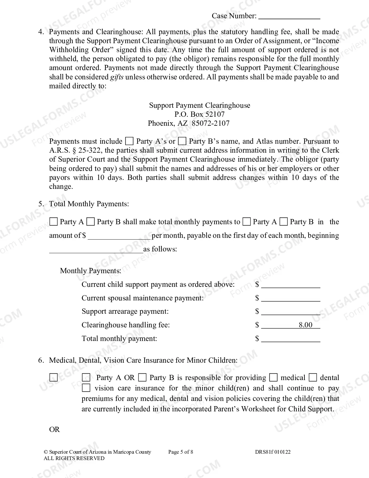 Preview Child Support Order