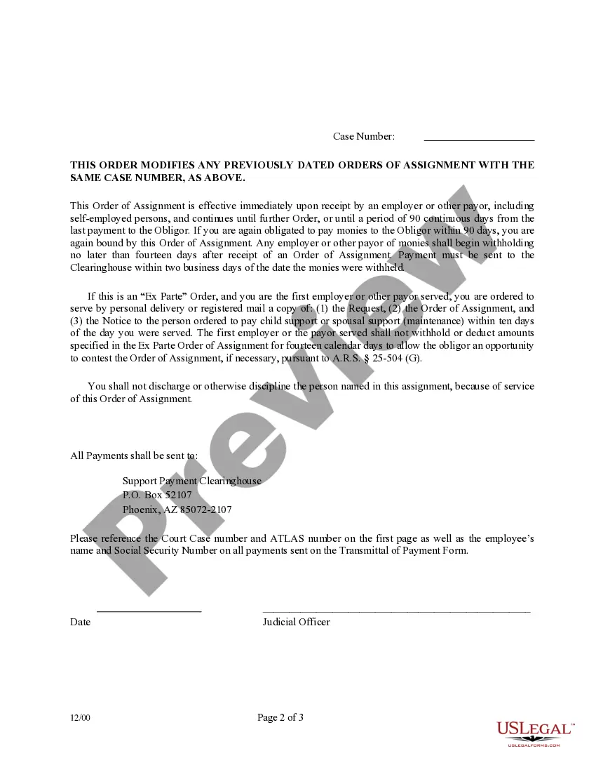 Get Order of Assignment Preview Order of Assignment