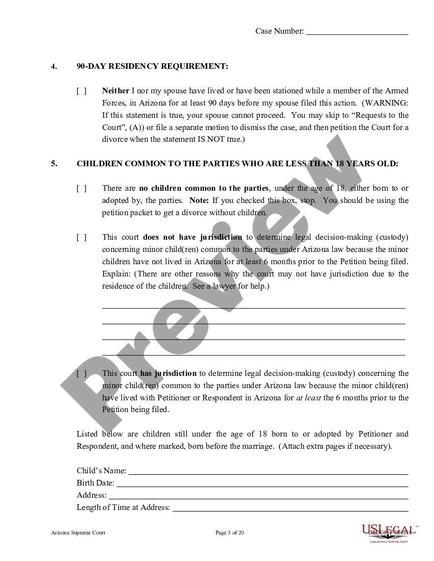 page 2 Response to Dissolution of Marriage - With Children - Non-Covenant preview