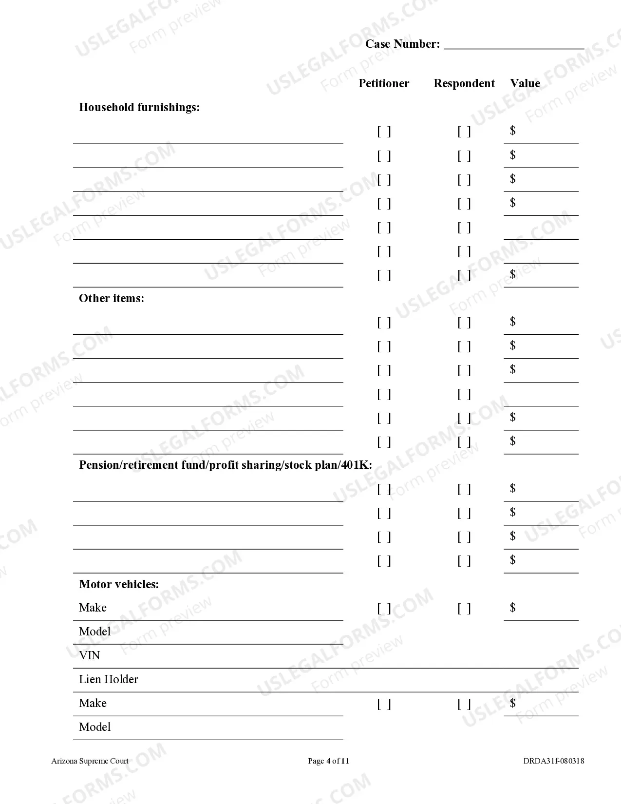 Preview Response to Dissolution of Marriage - With Children - Non-Covenant