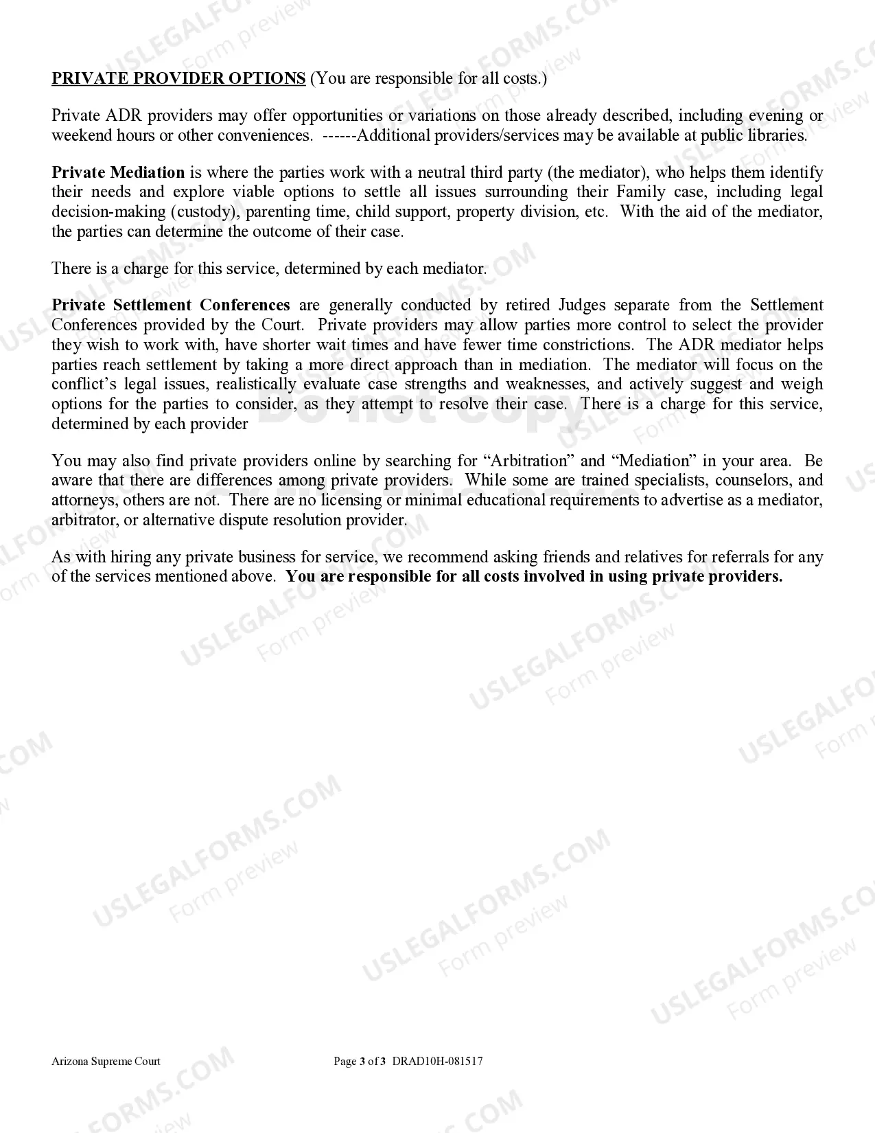 Preview Procedures - When and How to Use the ADR Statement to the Court