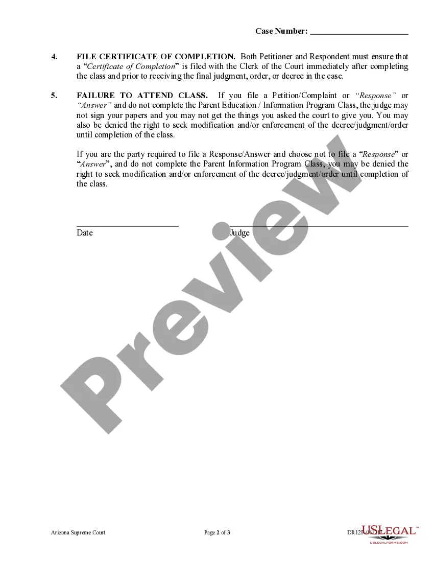 Preview Parent Information Program Order and Notice