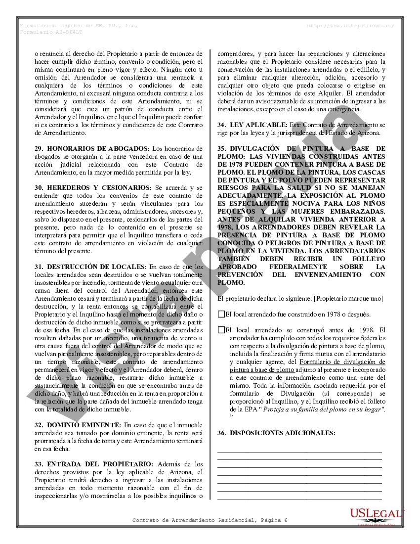 Preview Contrato de arrendamiento de alquiler residencial