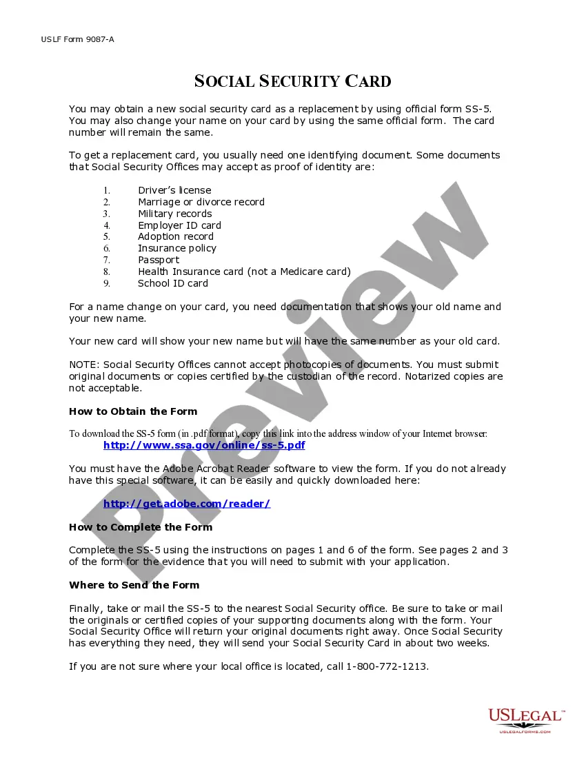 Preview Name Change Notification Package for Brides, Court Ordered Name Change, Divorced, Marriage