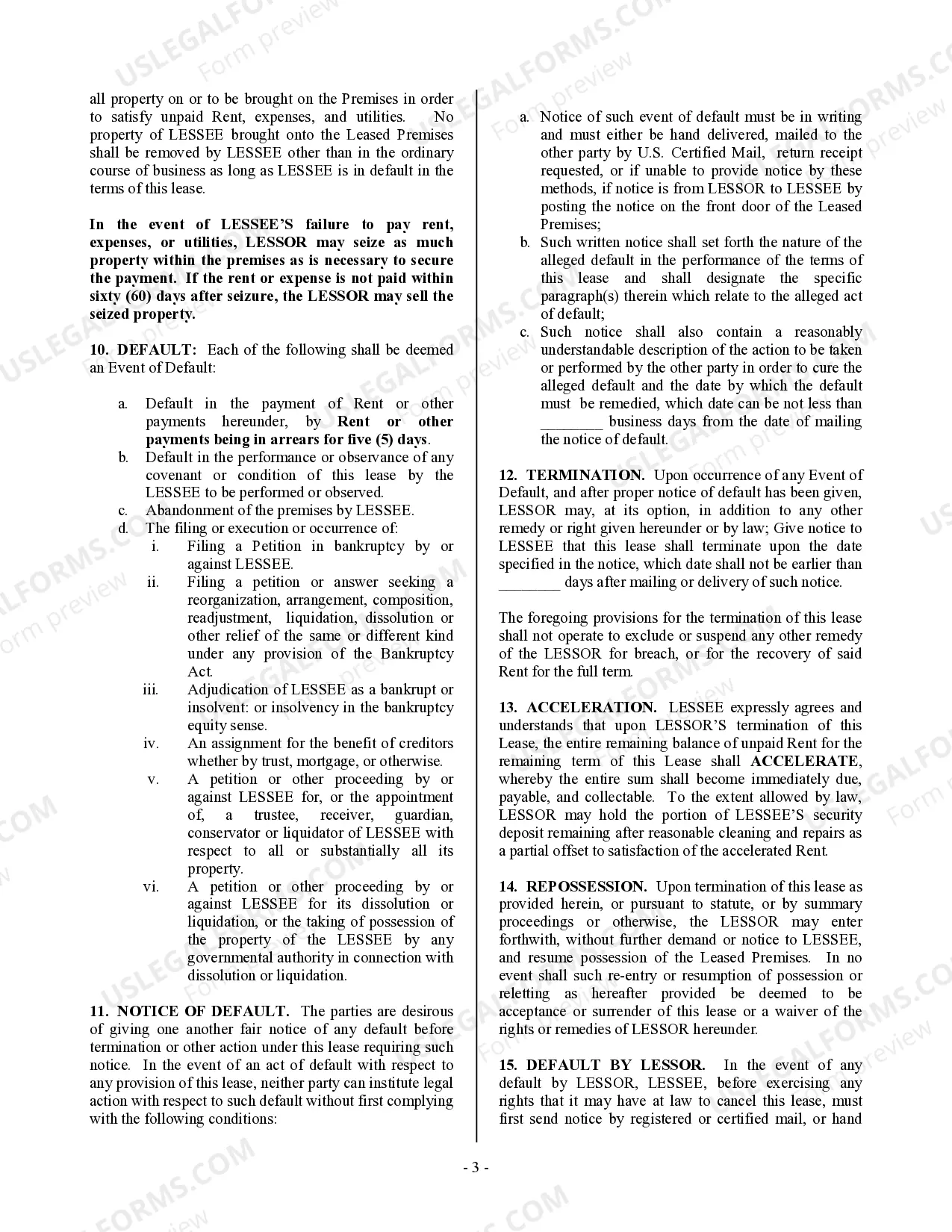 Preview Commercial Building or Space Lease