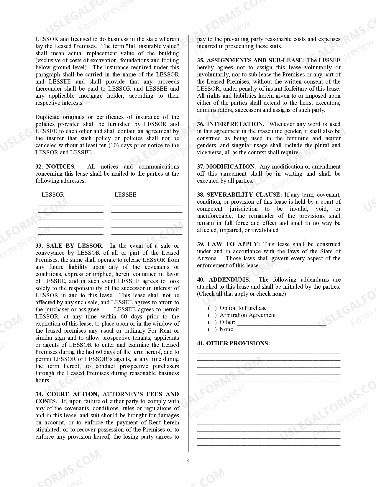 Preview Commercial Building or Space Lease