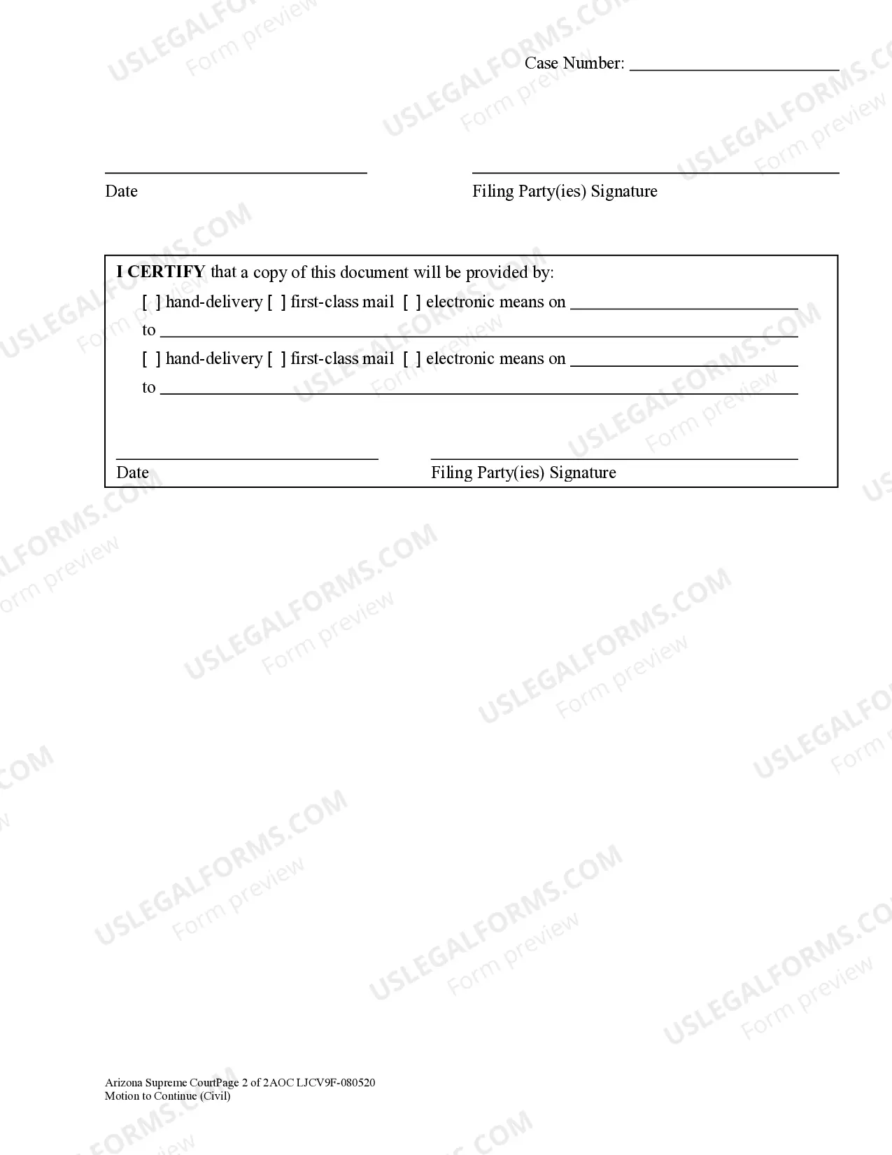 Preview Civil Motion to Continue - Limited Jurisdiction Court - Claims up to $10,000