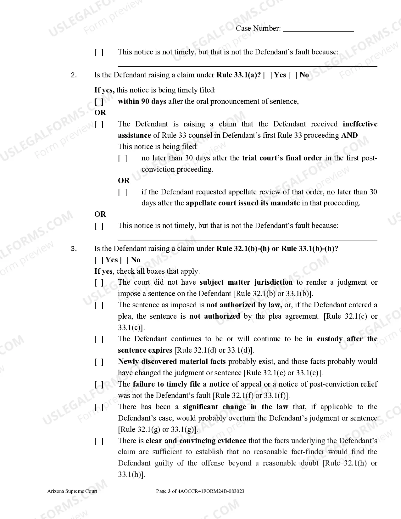 Preview Notice Requesting Post-Conviction Relief