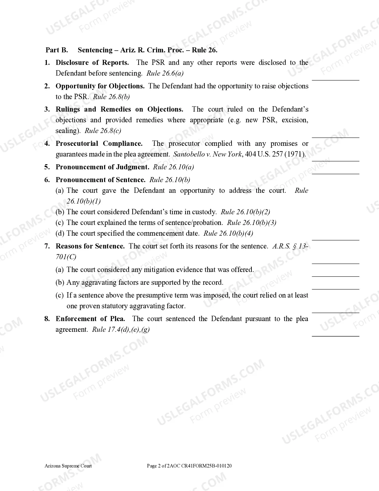 Preview Checklist for No Colorable Claims - Rule 33