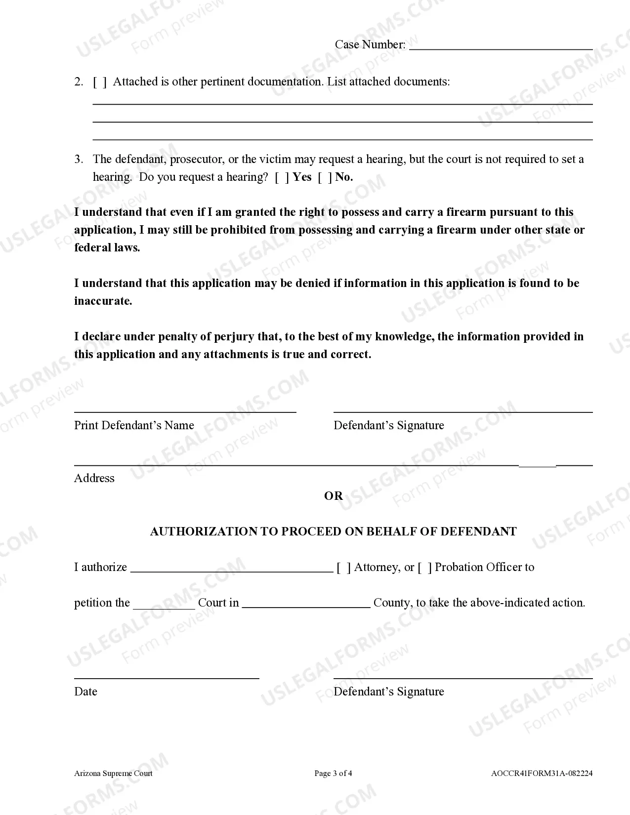 Preview Application to Set Aside Conviction