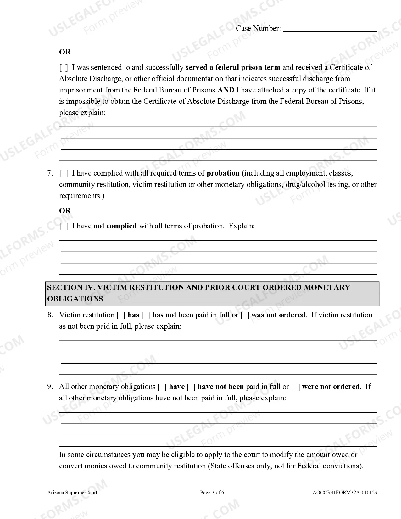 Preview Application to Restore Civil Rights and Firearm Rights