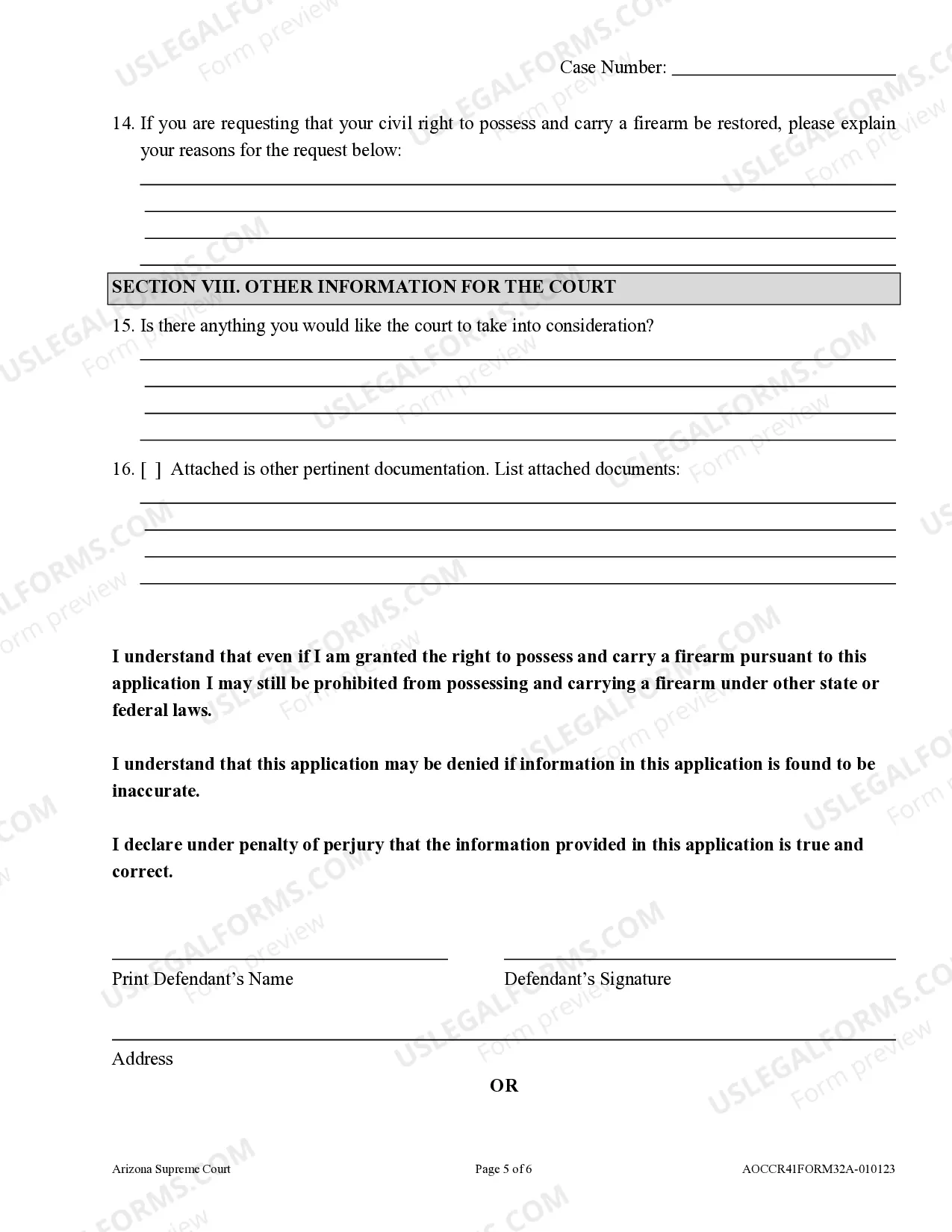 Preview Application to Restore Civil Rights and Firearm Rights