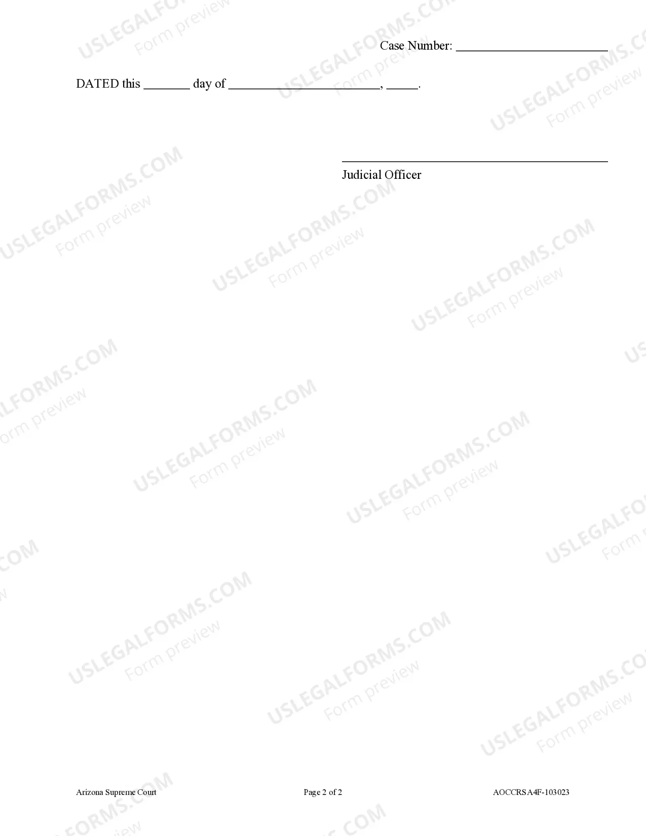 Preview Order Regarding Application for Certificate of Second Chance