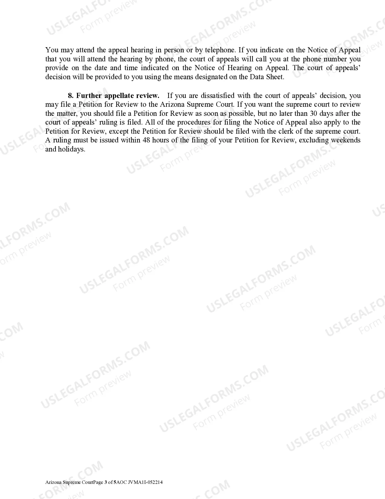 Preview Instructions for Filing Petitions for Judicial Consent to Abortions Pursuant to ARS 36-2152(B)