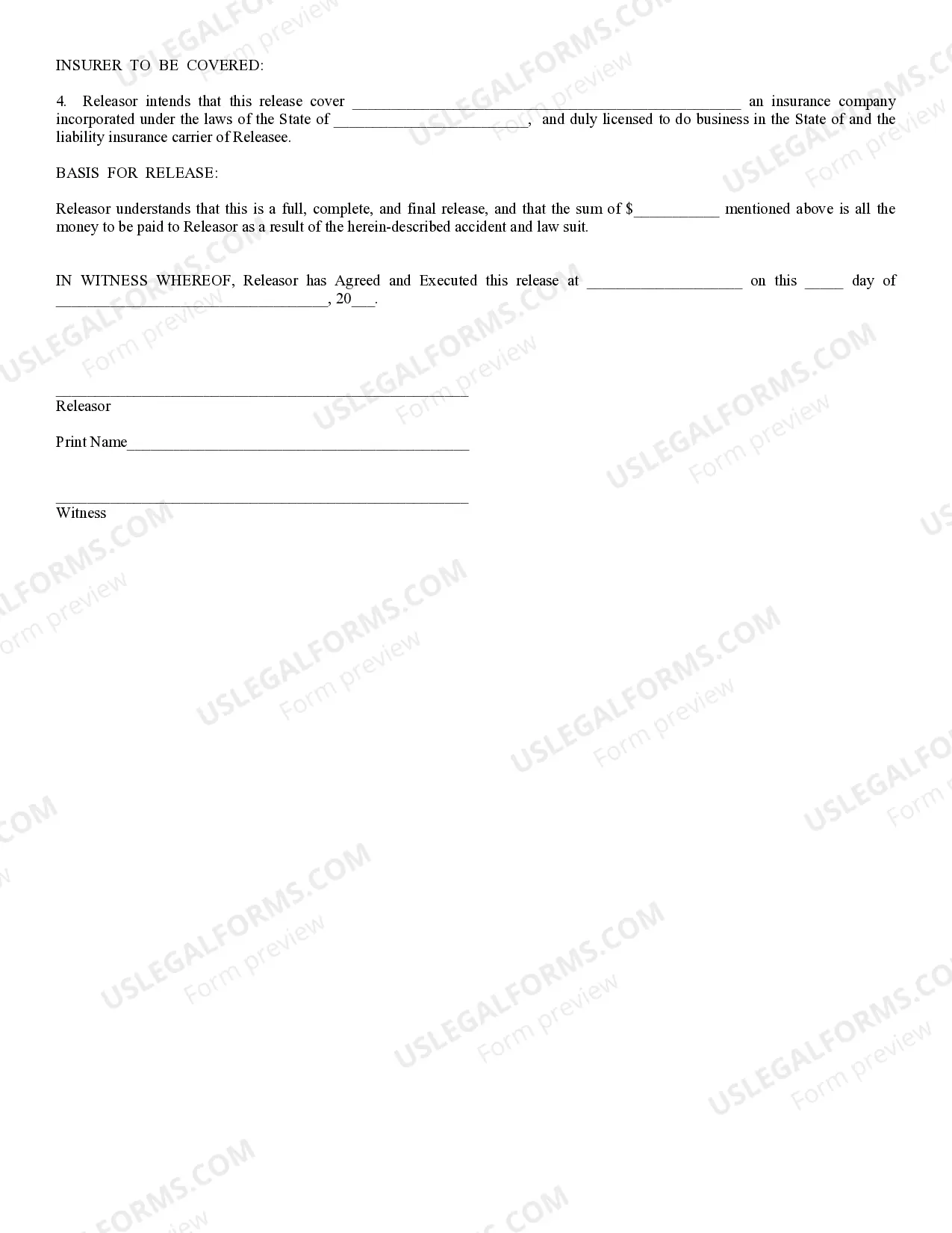 Preview Release of Claims Auto Pending