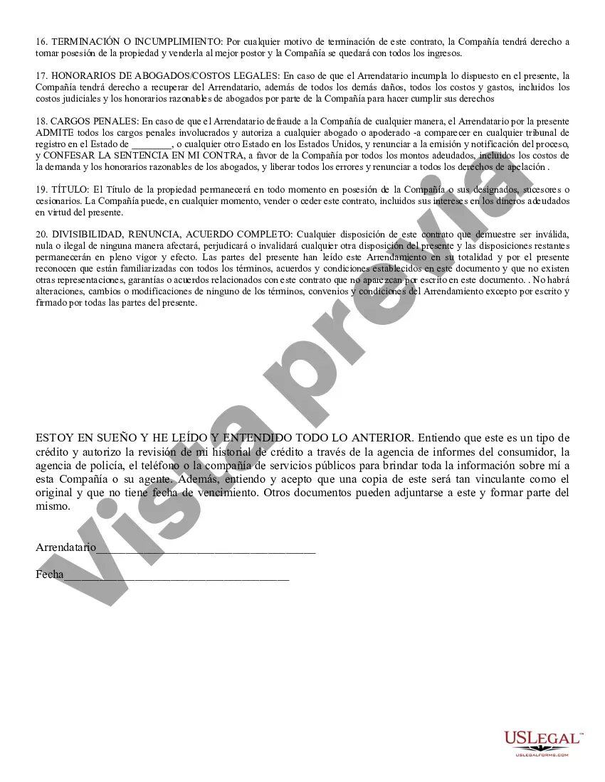 Preview Arrendamiento de Auto - Solicitud y Acuerdo