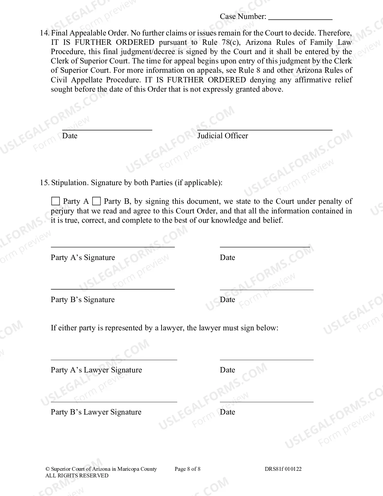 Preview Child Support Order