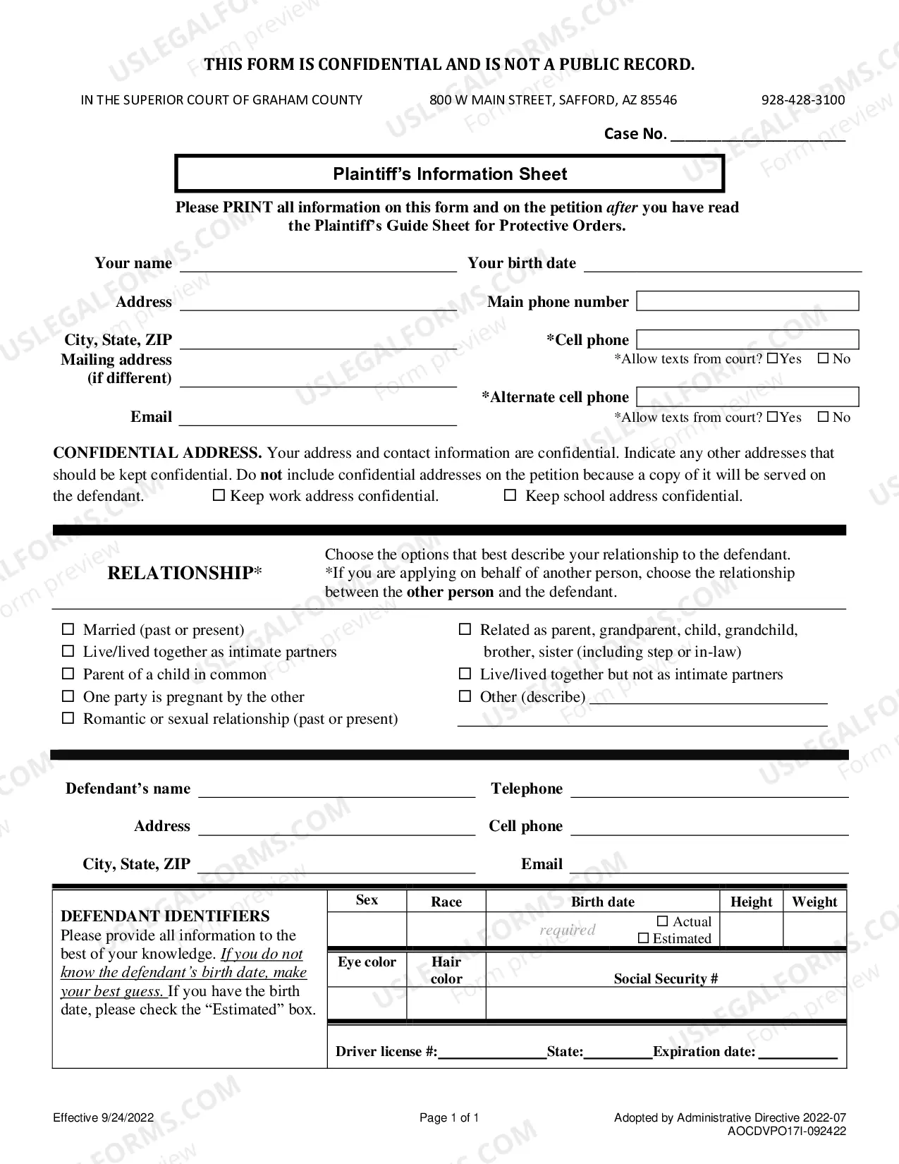 Preview ORDERS OF PROTECTION PACKET