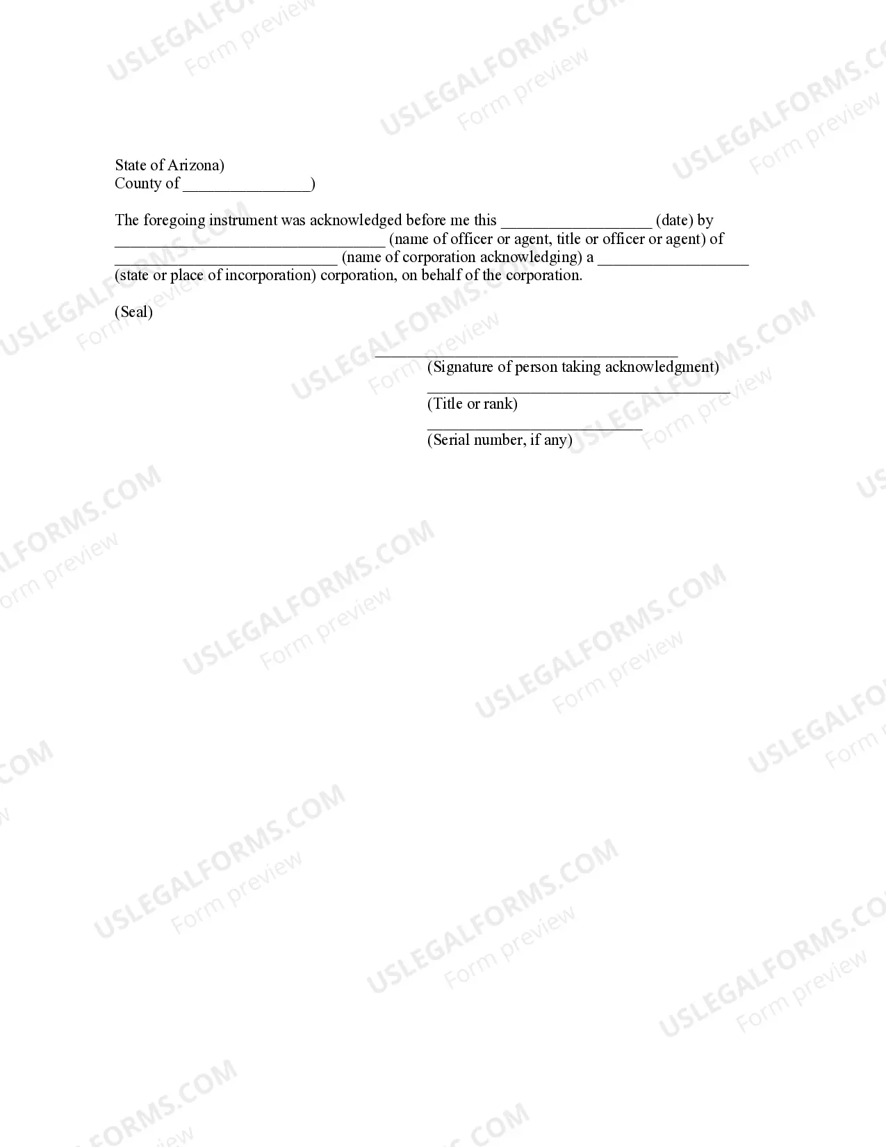 Preview Bill of Sale without Warranty by Corporate Seller