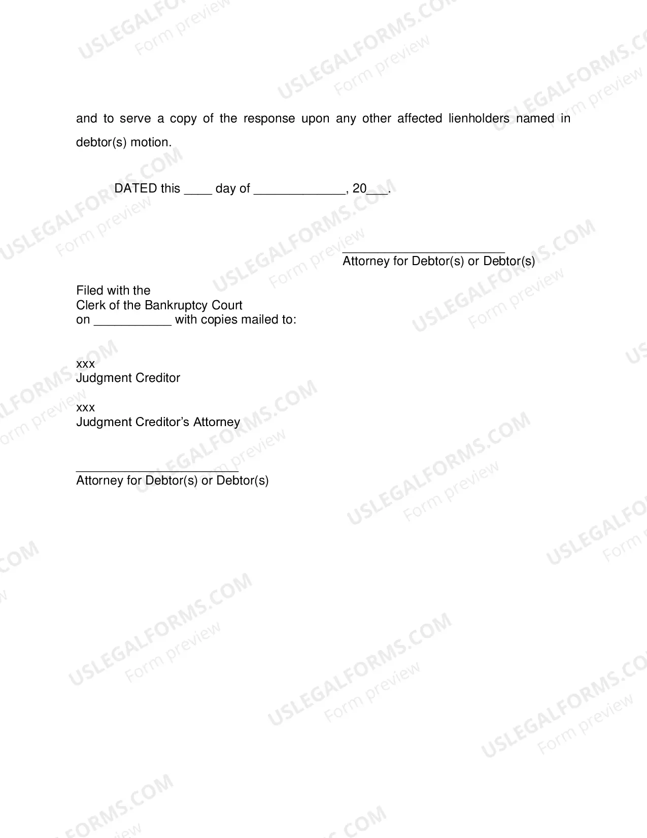 Preview Notice of Motion To Avoid Lien