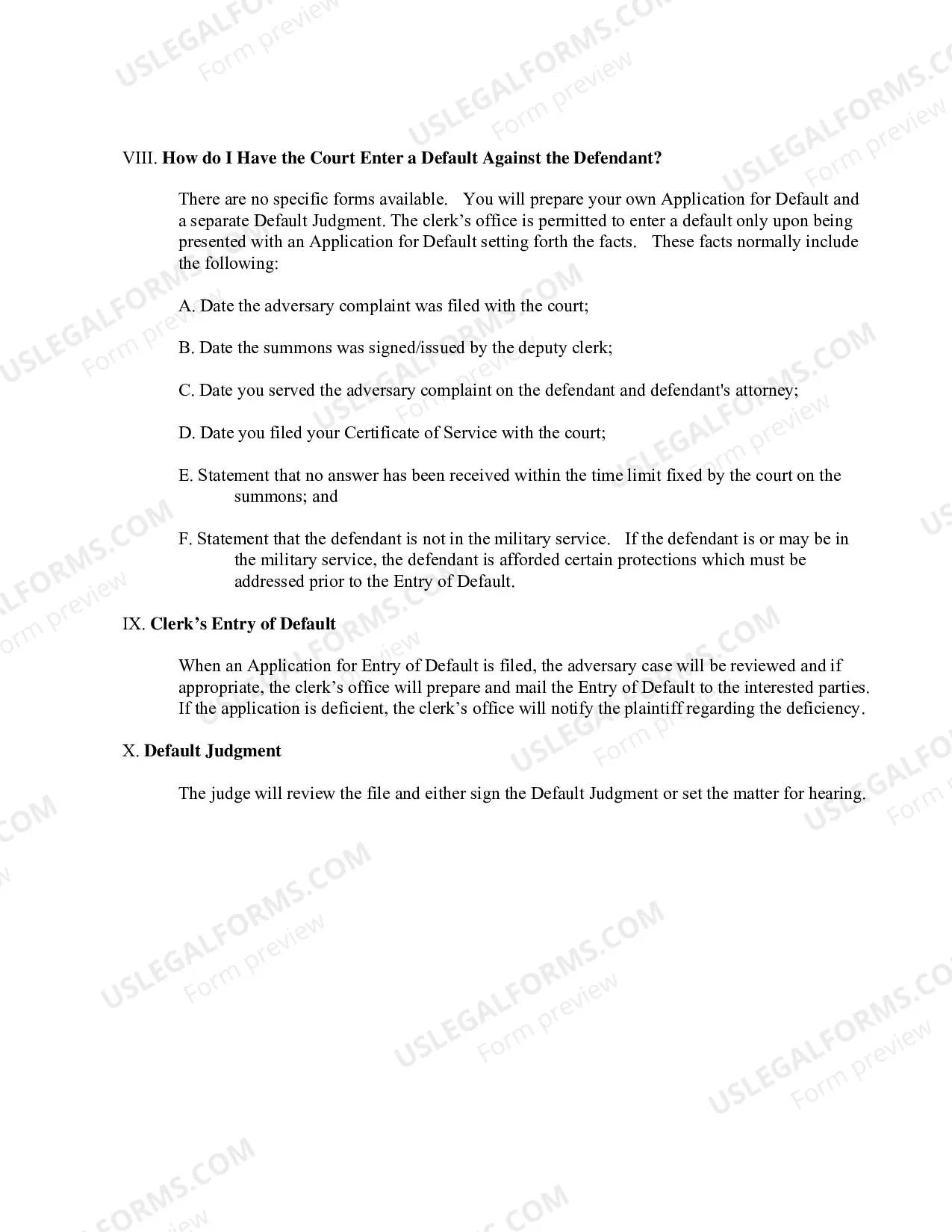 Preview Adversary Pro Se Handout