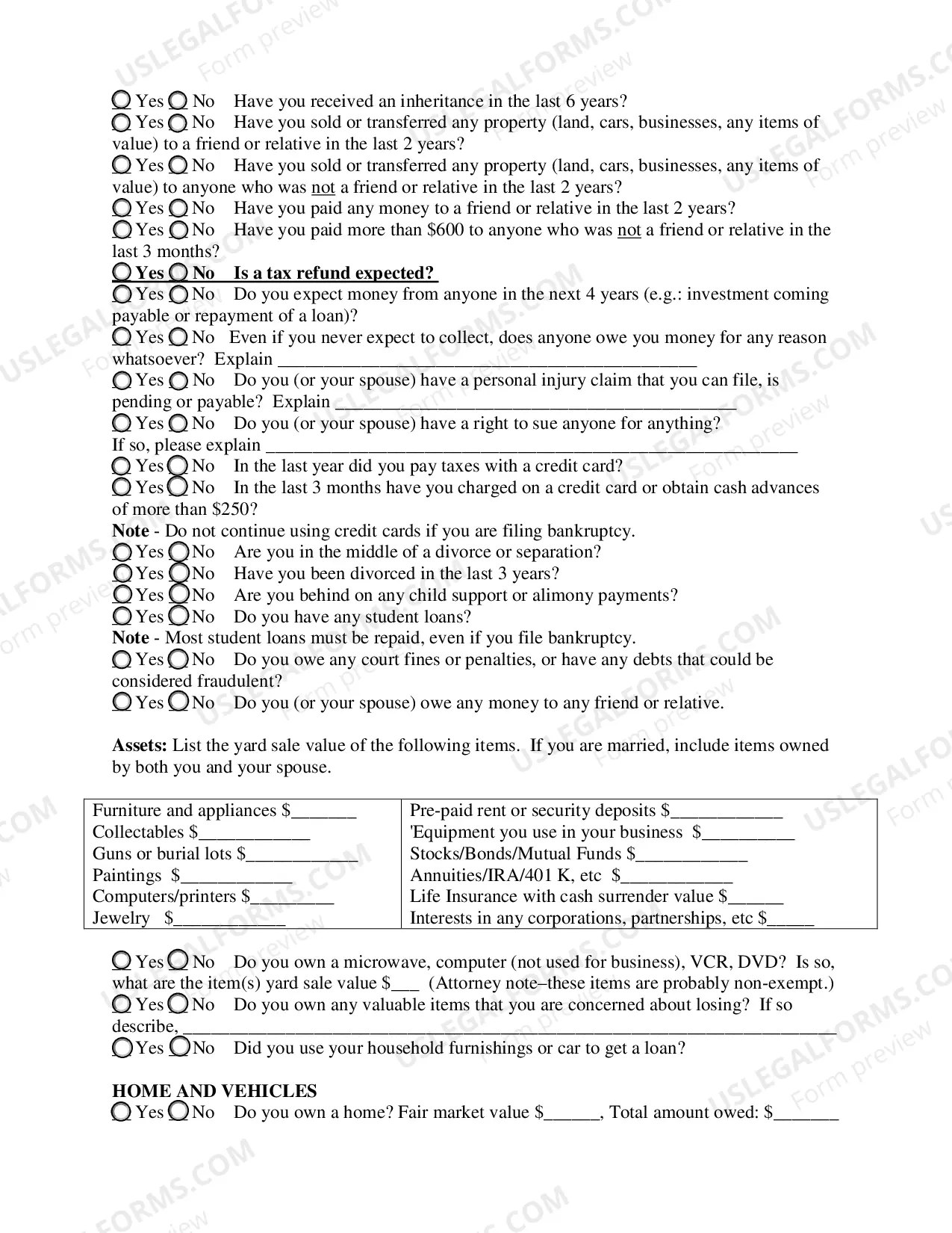 Preview Help Center Questionnaire