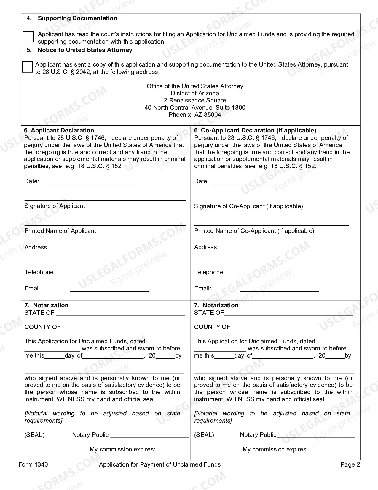 Preview Unclaimed Funds Application - Amended