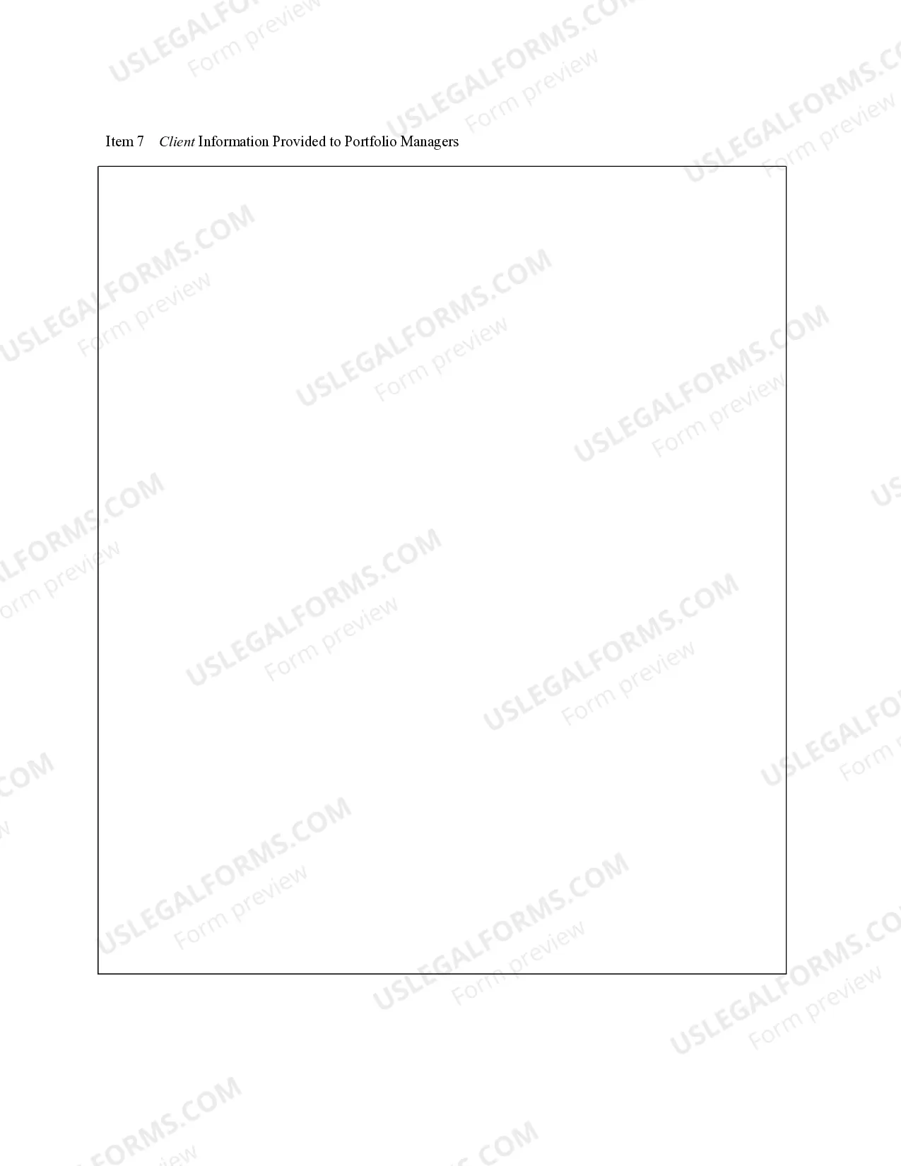 Preview Wrap Fee Brochure