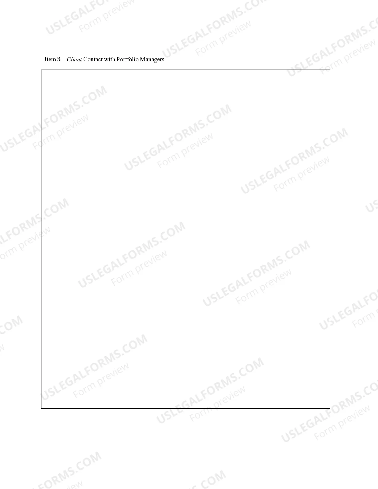 Preview Wrap Fee Brochure