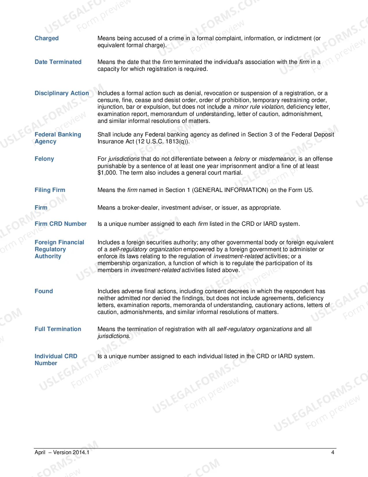 Preview Explanation of Terms