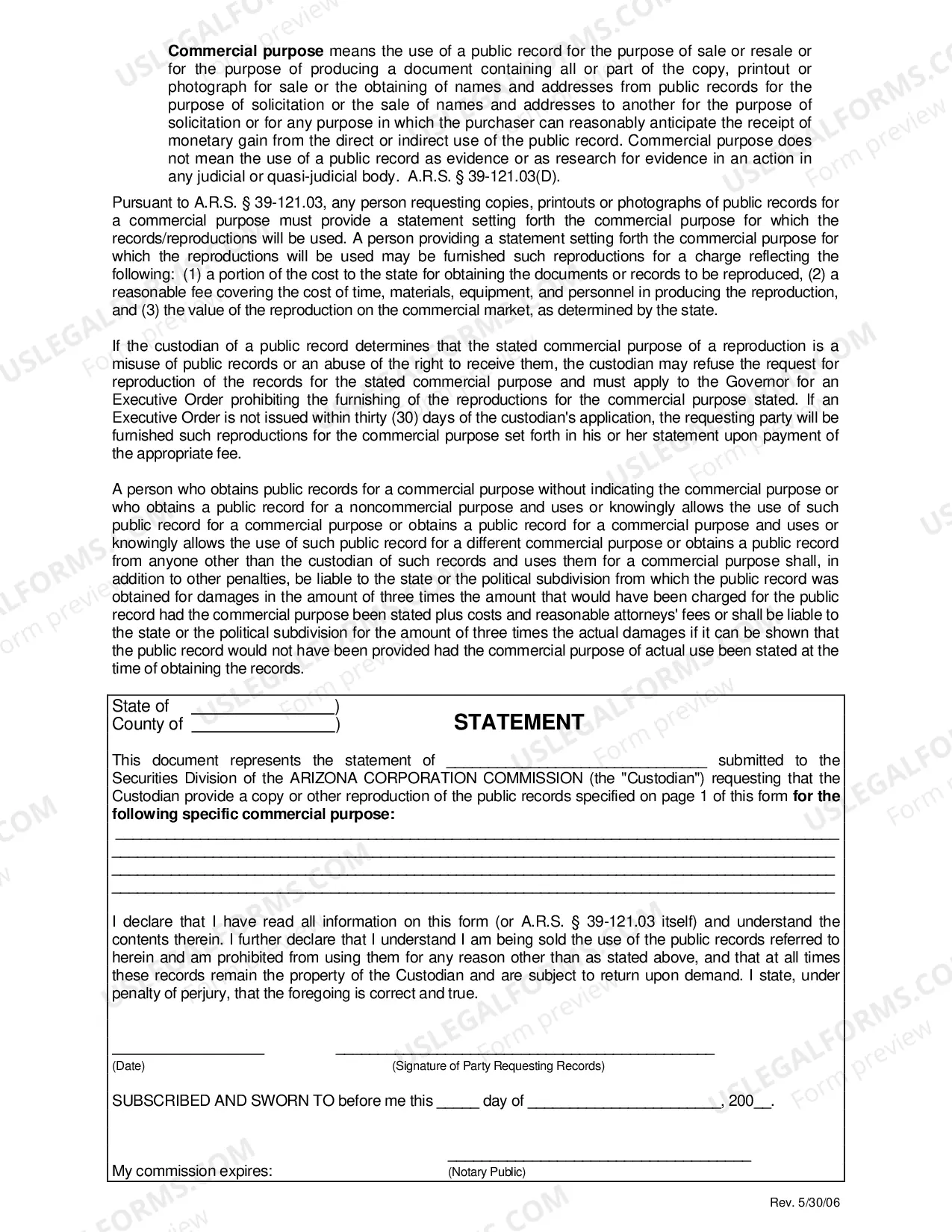Preview List Request and Instructions