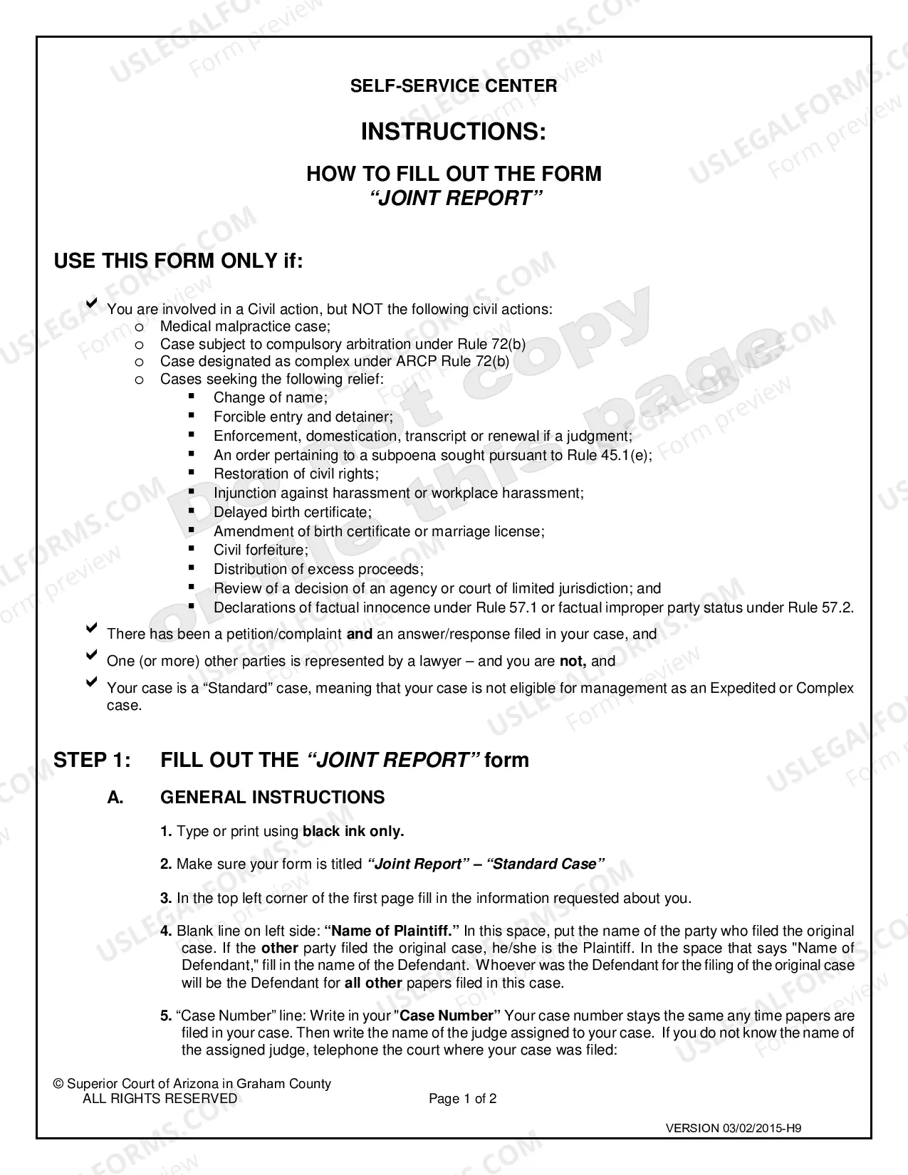 Preview Civil Joint Report