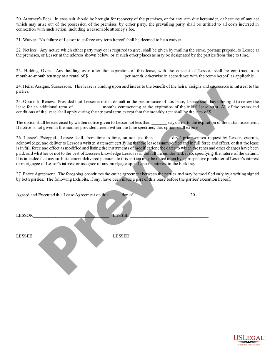 page 2 Commercial Lease Part 1 preview